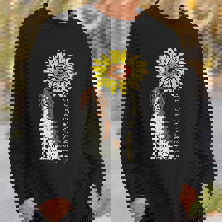 ひまわり サンシャイン ビーグル 動物 ペット ハウンド 犬 恋人 ギフト スウェットシャツ 彼への贈り物