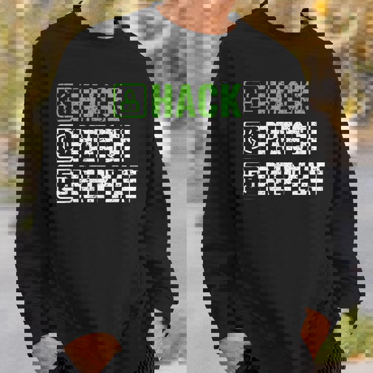 へのギフト ハック パッチ リピート エシカル ハッカー サイバーセキュリティ スウェットシャツ 彼への贈り物