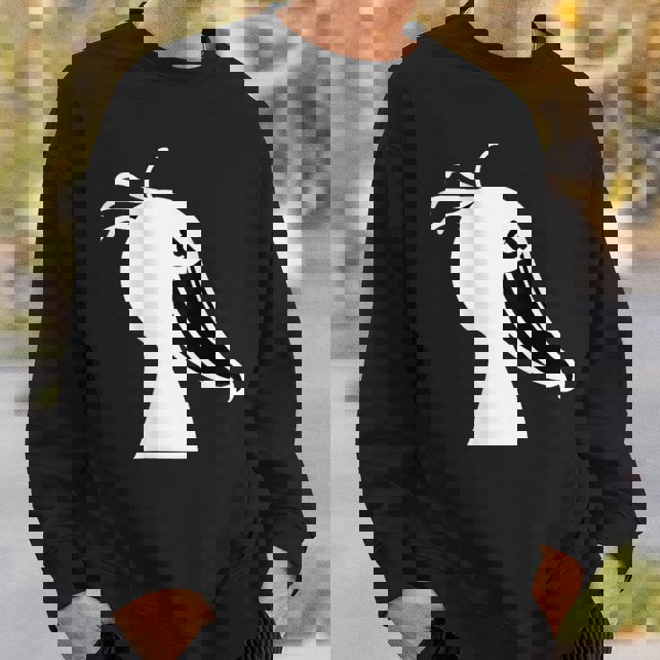 みんな大好きハシビロコウ 動かない鳥 はしび郎クラブ オリジナルデザイン イラスト おもしろ モノクロ スウェットシャツ 彼への贈り物