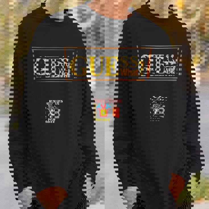 もっと見る。プラスデザイン、Guess What_、ティーセットティートップ スウェットシャツ 彼への贈り物