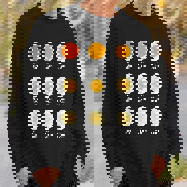 ゆで卵早見表 卵好き必見 便利グッズ スウェットシャツ 彼への贈り物