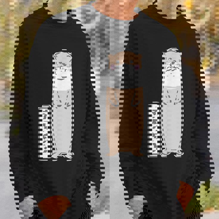 ゆるカワウソさん（Aタイプ）コツメカワウソ【どうぶつフレンズ】動物 ゆるくて かわいい イラスト スウェットシャツ 彼への贈り物