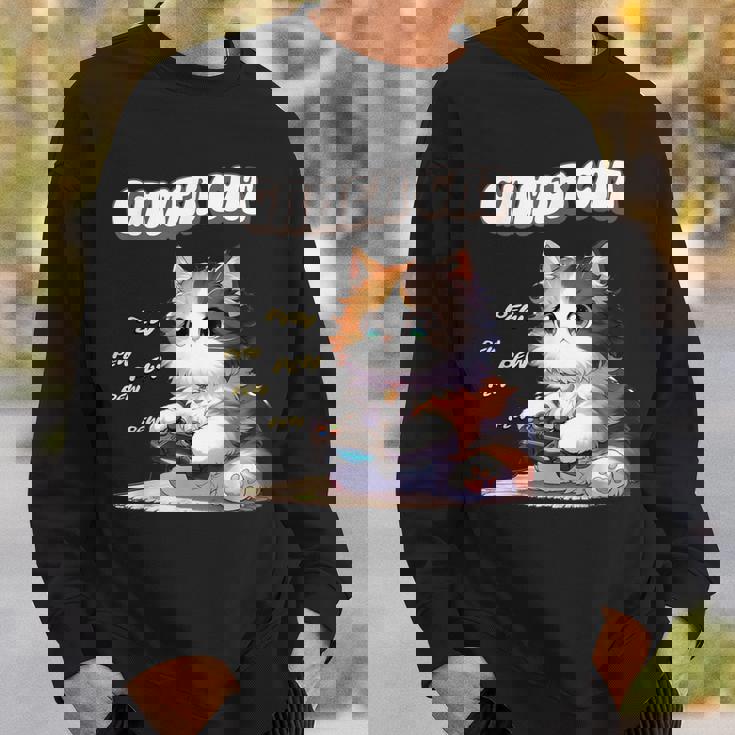 わがままゲーマー猫 ゲーム好き かわいい おもしろ マンガ アニメ オタク スウェットシャツ 彼への贈り物