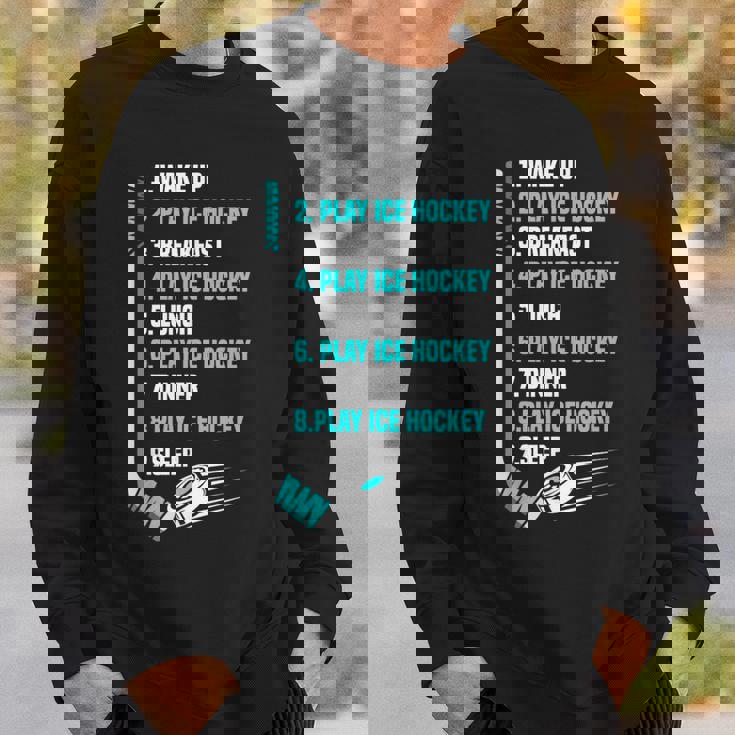 アイスホッケーデー 面白い アイスホッケー スウェットシャツ 彼への贈り物