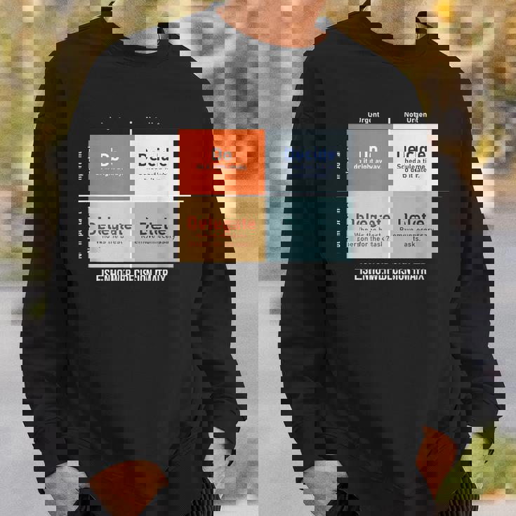 アイゼンハワー意思決定マトリックスのイラスト スウェットシャツ 彼への贈り物