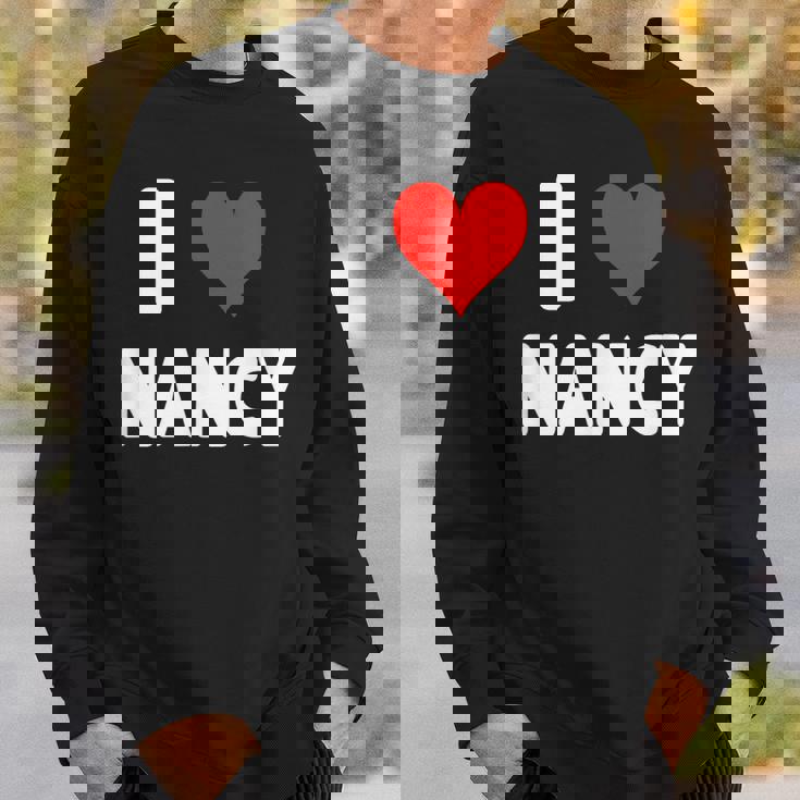 アイラブナンシー-ハート スウェットシャツ 彼への贈り物