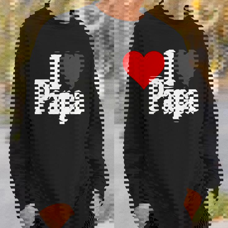 アイラブハートパパ父の日パパパパ スウェットシャツ 彼への贈り物