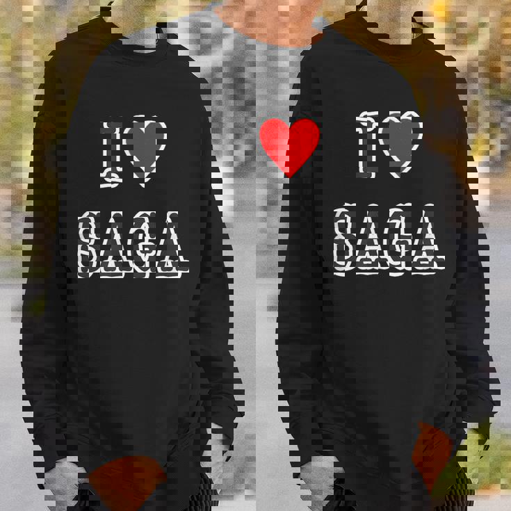 アイラブ・Saga 佐賀（I Love ハート）【47都道府県】ジモt ティ 地元 旅行 グッズ お土産 面白 スウェットシャツ 彼への贈り物