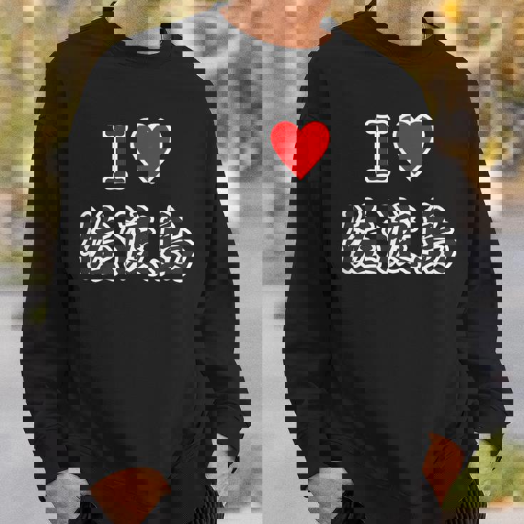 アイラブ・佐渡島（I Love ハート）【47都道府県・市区町村】佐渡ヶ島 ジモtティ 地元愛 お土産 グッズ面白 スウェットシャツ 彼への贈り物