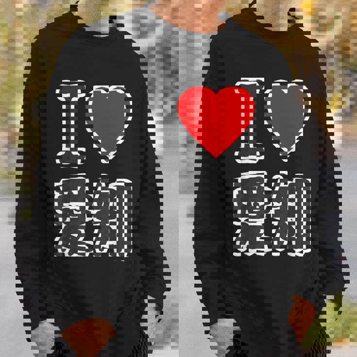 アイラブ・愛知（I Love ハート）Big 大きな文字【47都道府県】ジモtティ 地元愛 旅行お土産 面白 スウェットシャツ 彼への贈り物