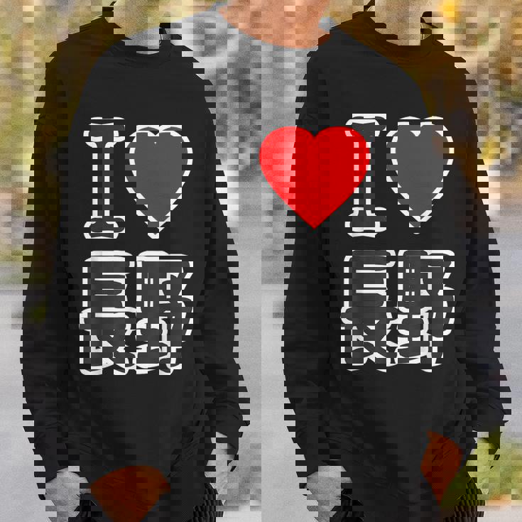 アイラブ・長野（I Love ハート）Big 大きな文字 ハート【47都道府県】ジモtティ 旅行お土産 面白 スウェットシャツ 彼への贈り物