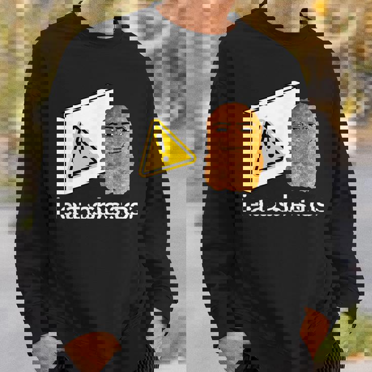 アイ・イート・アスベスト・ファニー・カーズ・チキン・ナゲット・ミーム スウェットシャツ 彼への贈り物