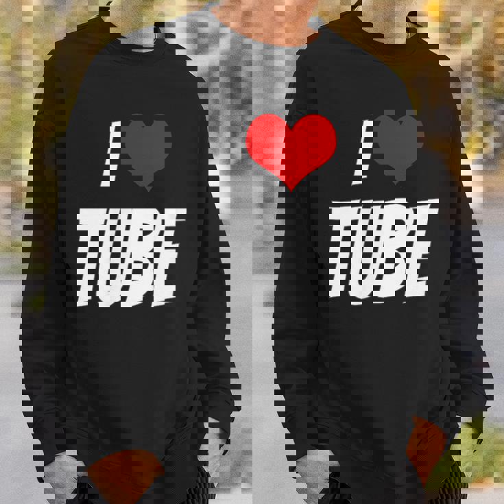 アイ・ラブ・チューブ・ハート スウェットシャツ 彼への贈り物