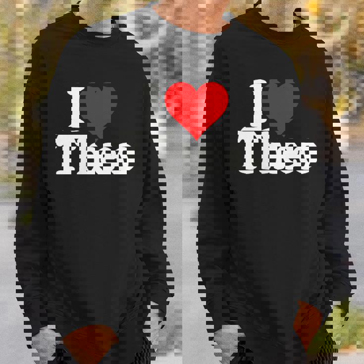 アイ・ラヴ・ハート・テオ・セオドア スウェットシャツ 彼への贈り物