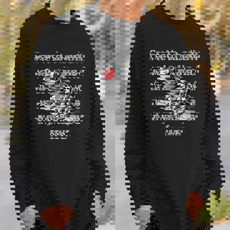 アカメアマガエルを守ろう 熱帯雨林保護デザイン スウェットシャツ 彼への贈り物