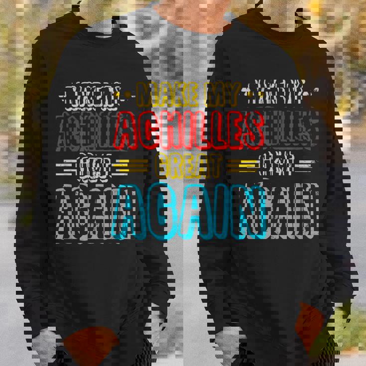 アキレス手術の回復、アキレス膝、回復手術 スウェットシャツ 彼への贈り物