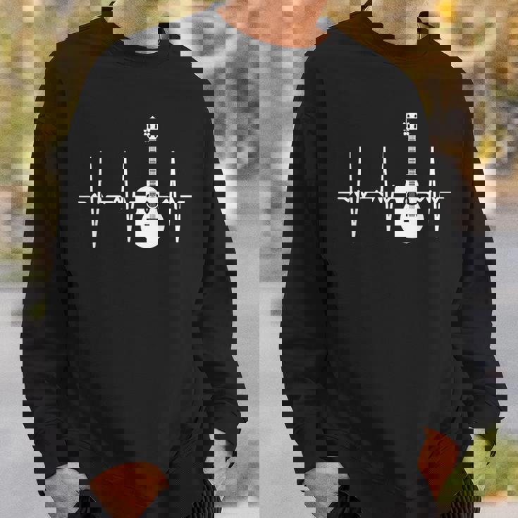 アコースティック・ギター・ハートビート ギター・ミュージシャン スウェットシャツ 彼への贈り物