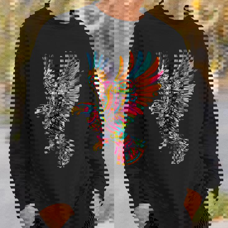 アステカ メキシコ神話 羽をつけた蛇 鷲 マヤ人 スウェットシャツ 彼への贈り物