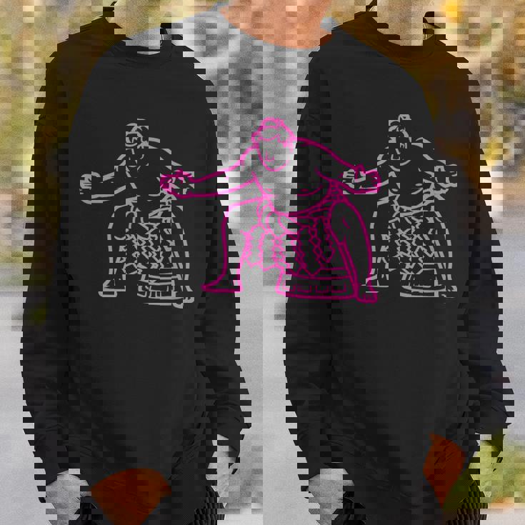 アスレチック相撲インスピレーションシルエット スウェットシャツ 彼への贈り物