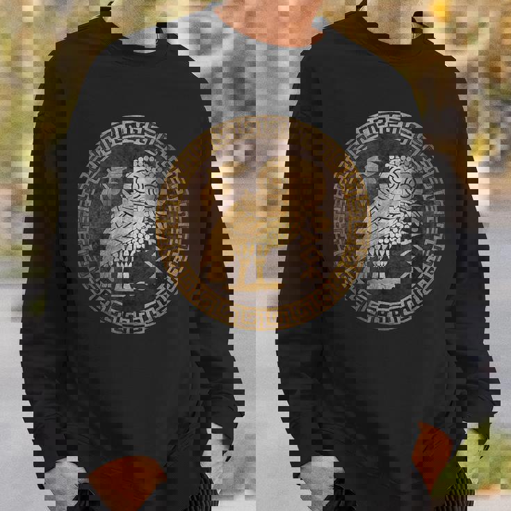 アテネ古代ギリシャ女神アテナのアテネのフクロウのシンボル スウェットシャツ 彼への贈り物