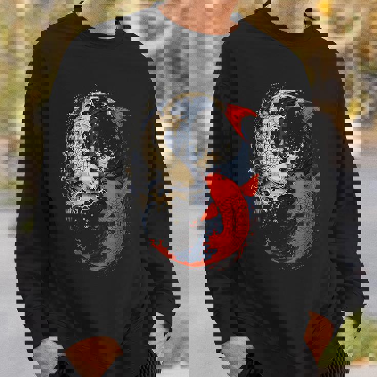 アニメ 日本の鯉 魚 陰陽 アート スウェットシャツ 彼への贈り物