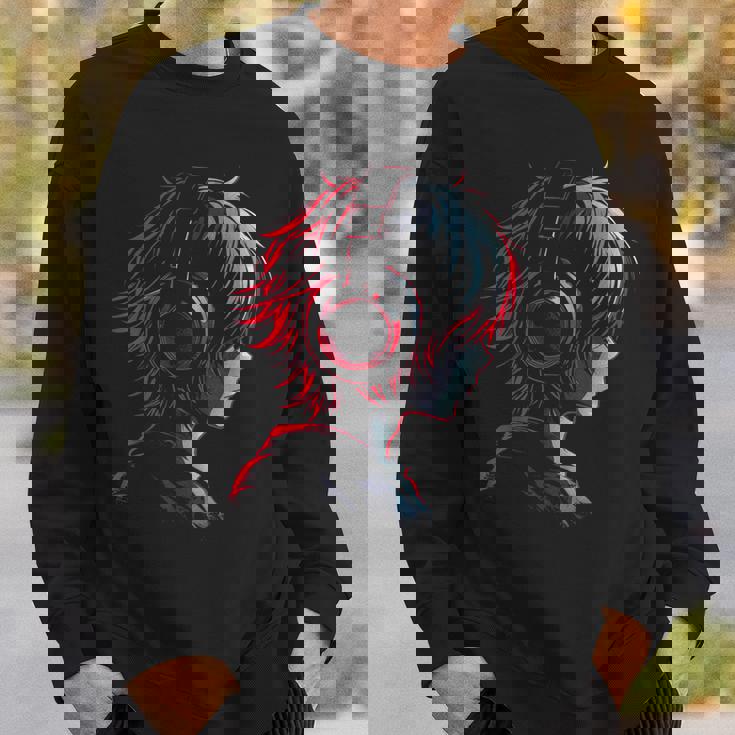 アニメ 漫画 グラフィック ヘッドフォン アートワークアニメ スウェットシャツ 彼への贈り物