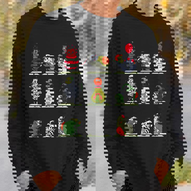 アボカド ヨガ ハロウィン モンスター スウェットシャツ 彼への贈り物