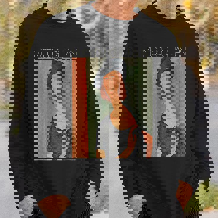 アメデオ・モディリアーニジャンヌ・エビュテルヌ芸術家の帽子で スウェットシャツ 彼への贈り物