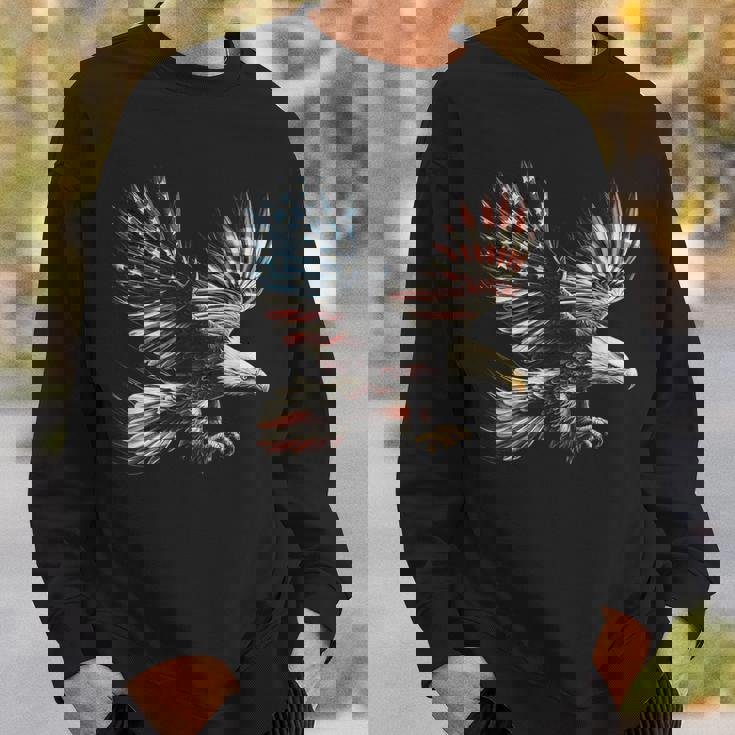 アメリカの国旗白頭ワシ米国独立記念日アートワーク デザイン スウェットシャツ 彼への贈り物