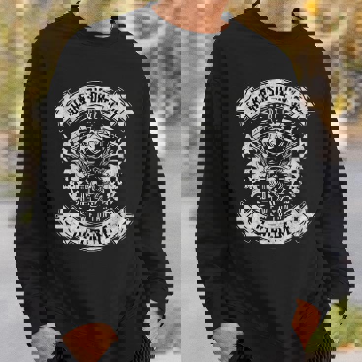 アメリカン バイク おしゃれ ドクロ エンジン ダメージ 面白い イラスト 長袖tシャツ スウェットシャツ 彼への贈り物