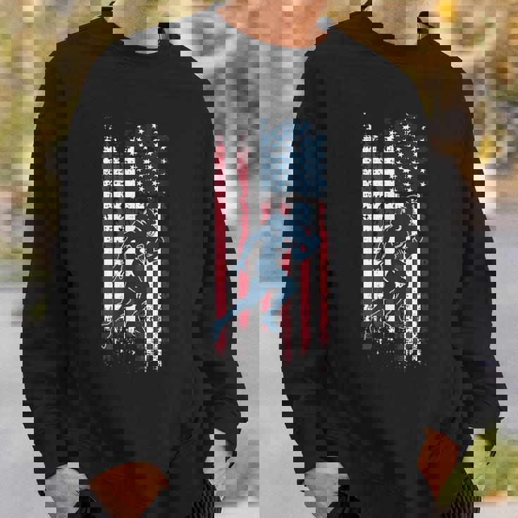 アメリカン フットボール選手 アメリカ国旗 スポーツ ファン 2024 シーズン スウェットシャツ 彼への贈り物