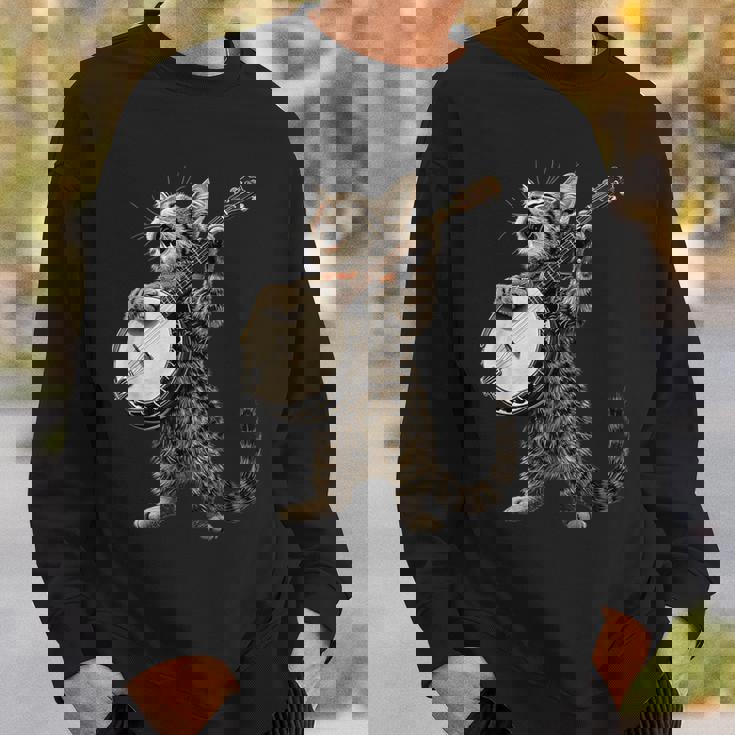 アメリカンショートヘアキャット ブルーグラス バンジョープレイヤー スウェットシャツ 彼への贈り物