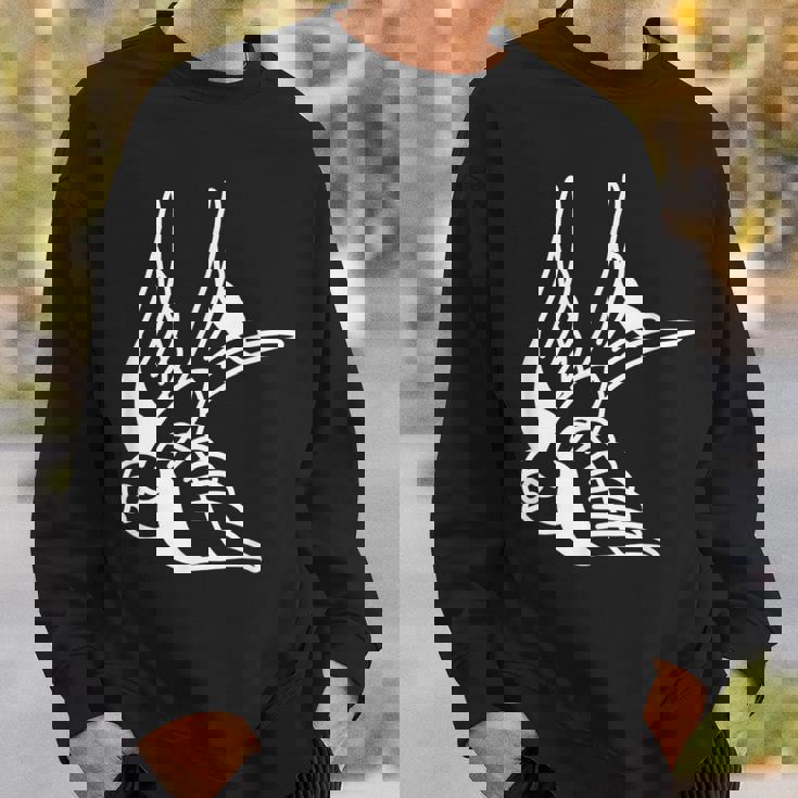 アメリカントラディショナル ツバメ 鳥 アウトライン タトゥー スウェットシャツ 彼への贈り物