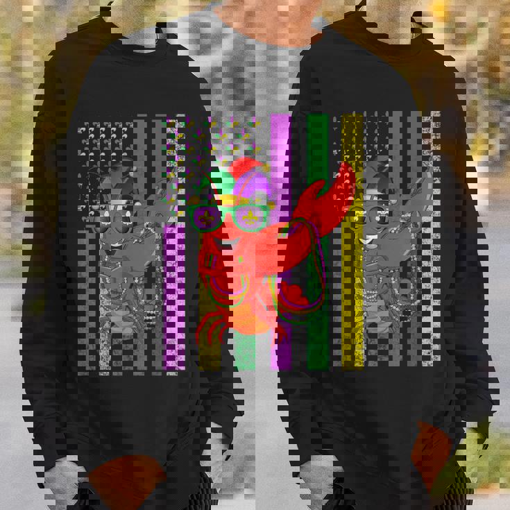 アメリカ国旗 マルディグラ ザリガニ ダビング スウェットシャツ 彼への贈り物