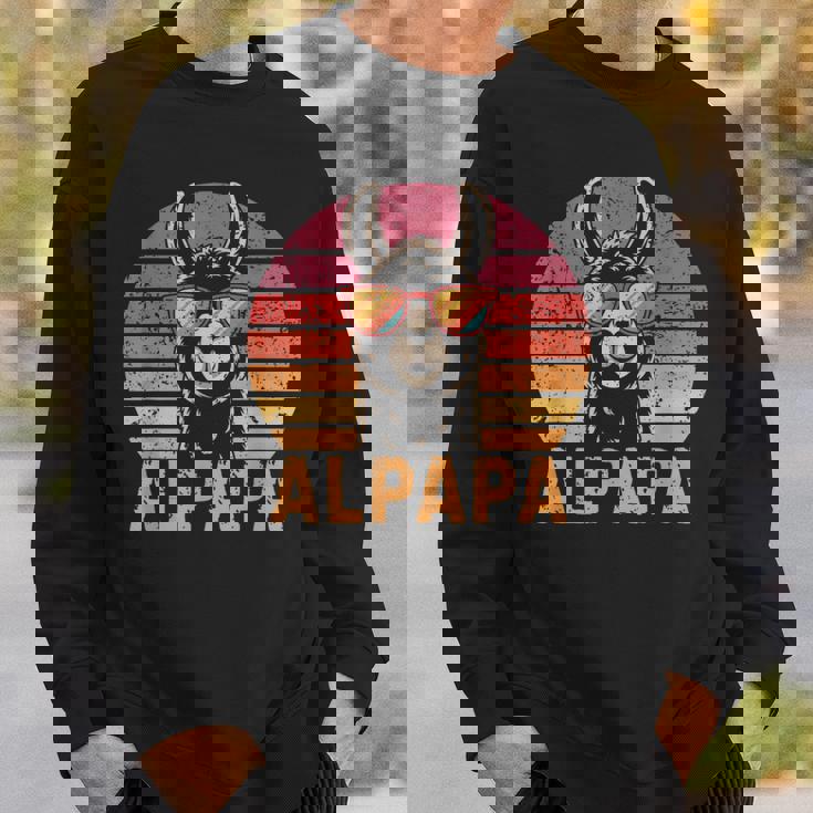 アルパパ アルパカ ラマ お父さんになる お父さん 新しいお父さん スウェットシャツ 彼への贈り物