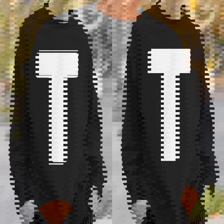 アルファベット大文字 モノグラム イニシャル スウェットシャツ 彼への贈り物