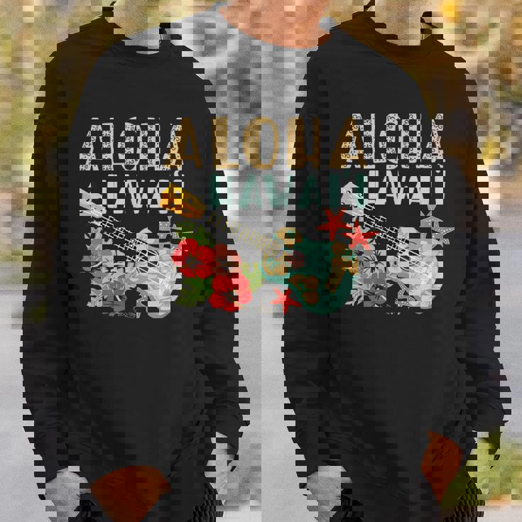 アロハ ハワイアン ウクレレ スウェットシャツ 彼への贈り物