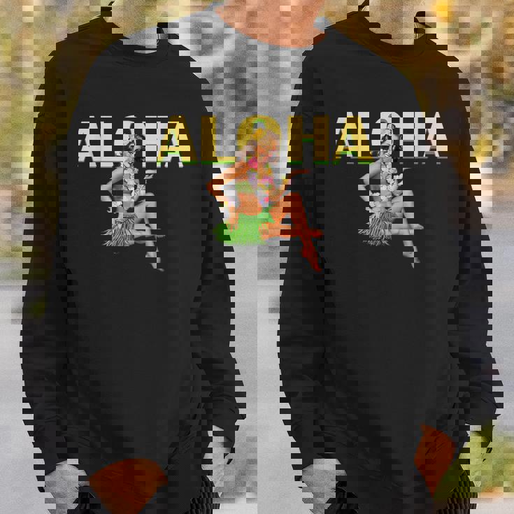 アロハ ハワイアン レトロ ヴィンテージ ピンナップガール ハワイ スウェットシャツ 彼への贈り物