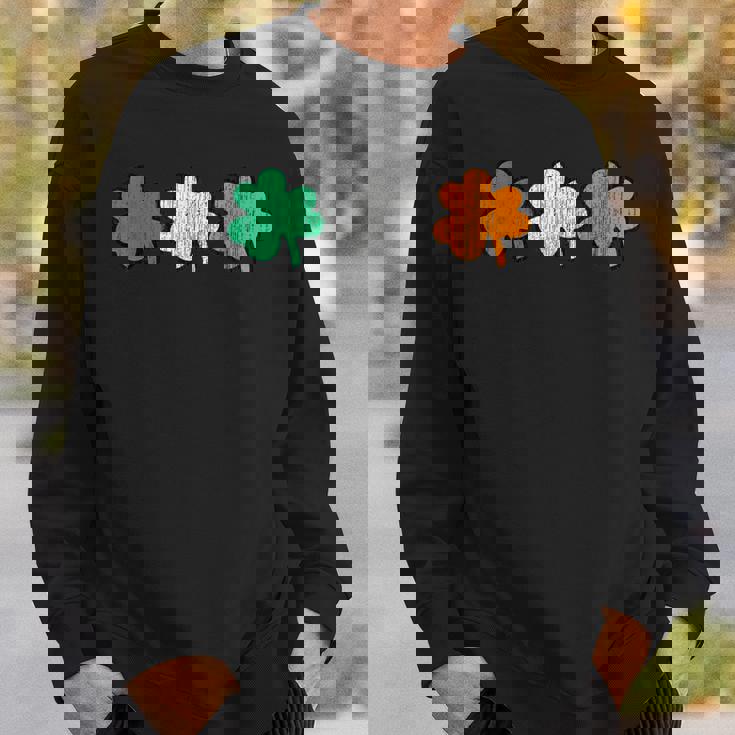 アンティーク調 シャムロック レトロスタイル アイリッシュ 三つ葉 クローバー かわいい スウェットシャツ 彼への贈り物