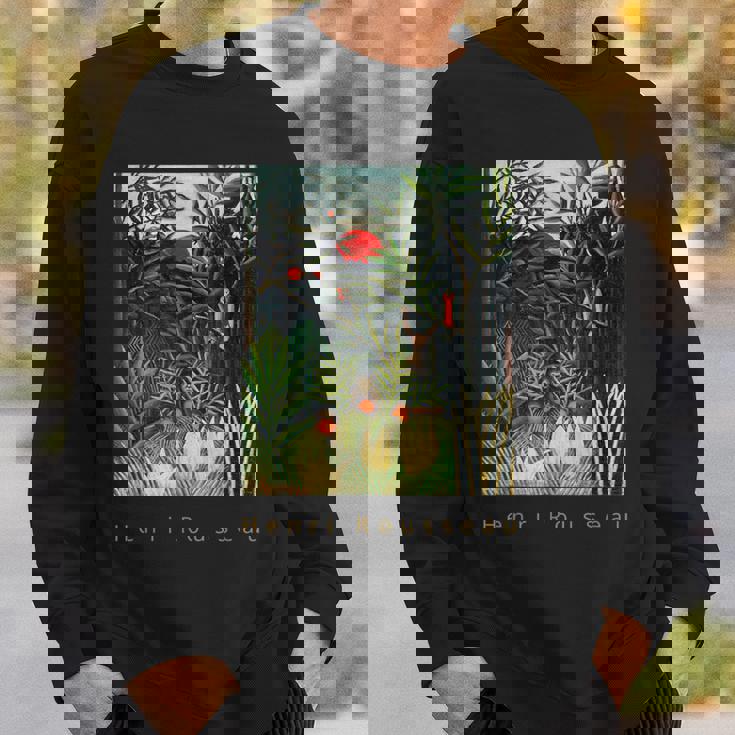 アンリ・ルソー 森の中の猿とオウム スウェットシャツ 彼への贈り物