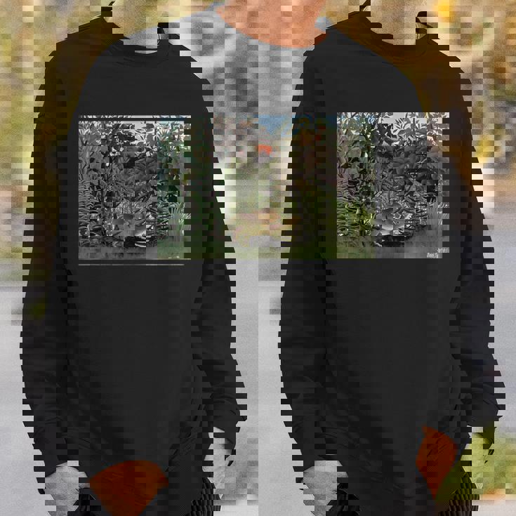 アンリ・ルソー作 空腹のライオンとアンテロープ 1905 スウェットシャツ 彼への贈り物