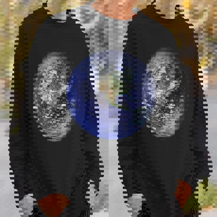 アースプラネット 地球 北米 平球 宇宙雲 スウェットシャツ 彼への贈り物