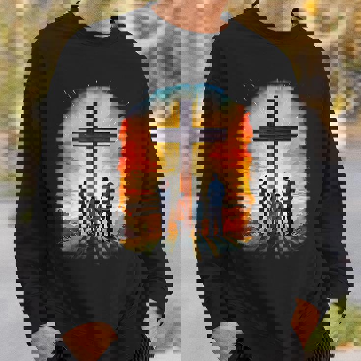 イエスキリストの十字架 – サンライズネイチャークリスチャン スウェットシャツ 彼への贈り物