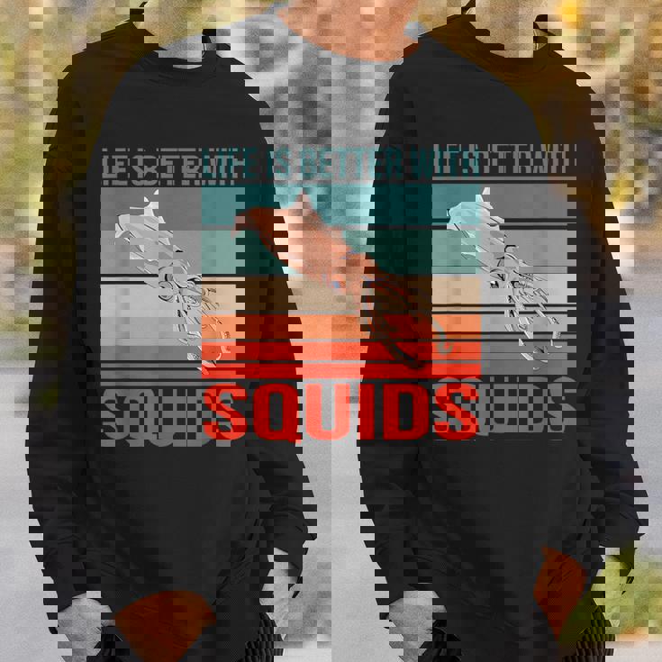 イカ ライフ・イズ・ベター 烏賊 イカ スウェットシャツ 彼への贈り物