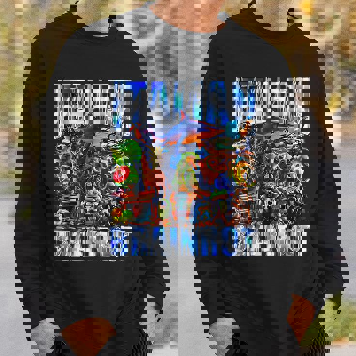 イタリア ブレイン ブートレッグ レトロ ミーム シャーク トラレロ トラララ スウェットシャツ 彼への贈り物