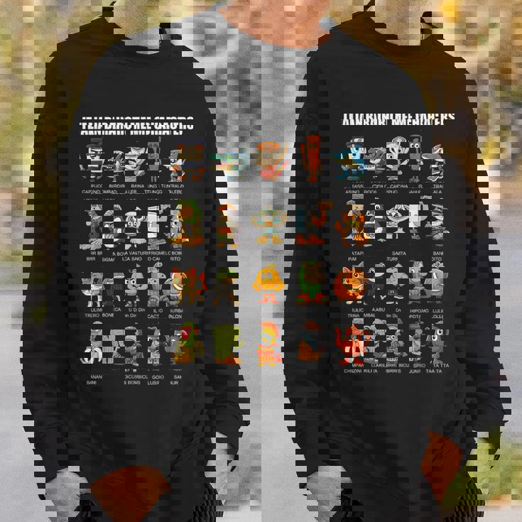 イタリア ブレイン ミーム コンピレーション キャラクター 手描き キッズ スウェットシャツ 彼への贈り物