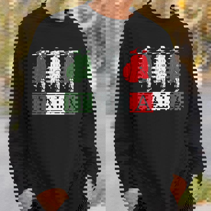 イタリア イタリア 国旗 スクーター ベスパ 原付ライダー お土産 ギフト スウェットシャツ 彼への贈り物