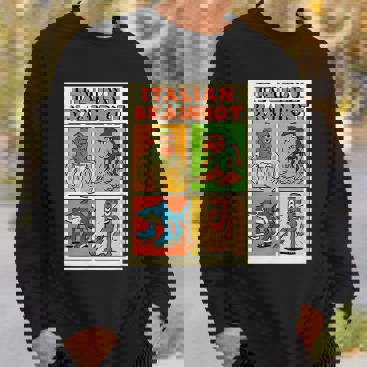 イタリアのブレインロットコミックポスター スウェットシャツ 彼への贈り物