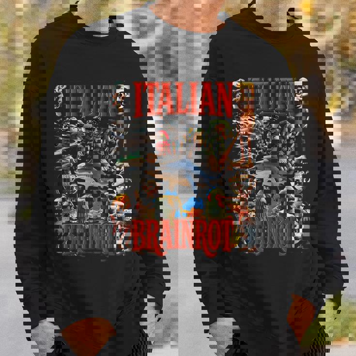 イタリアンブレイン レッド ウイルス ミーム マニア グラフィック スウェットシャツ 彼への贈り物