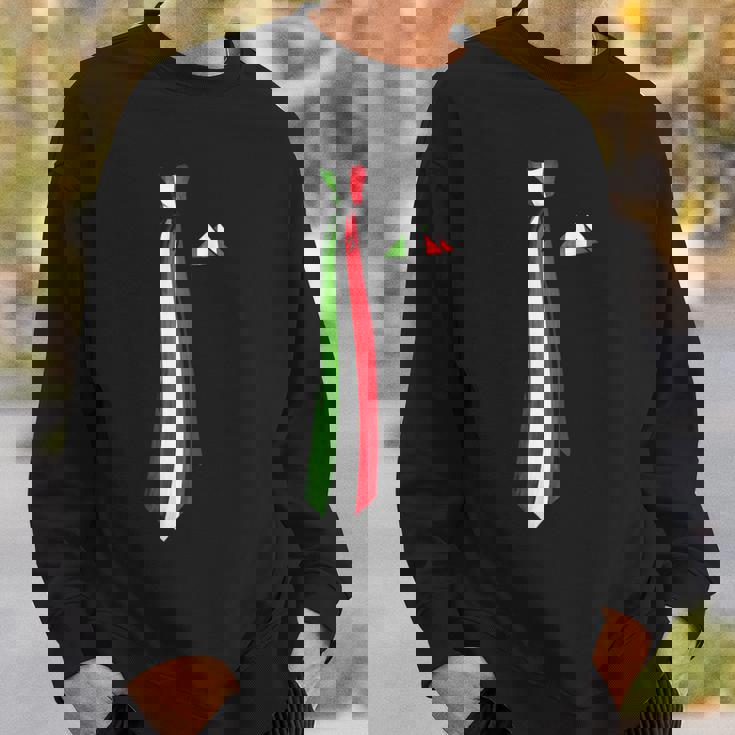 イタリア国旗ネクタイ愛国国旗 スウェットシャツ 彼への贈り物